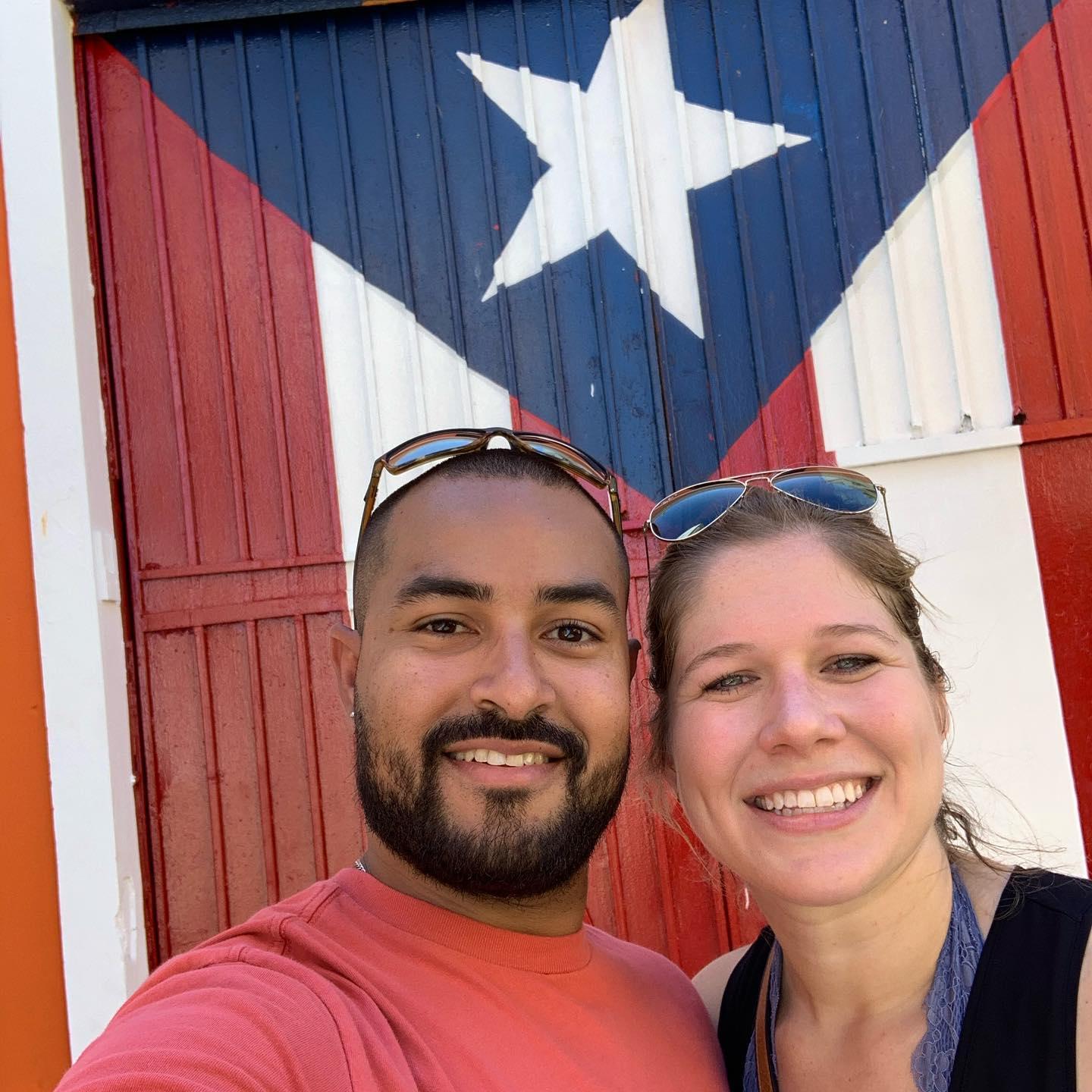 Natalie's first trip to Puerto Rico, Pedro showing her around Old San Juan