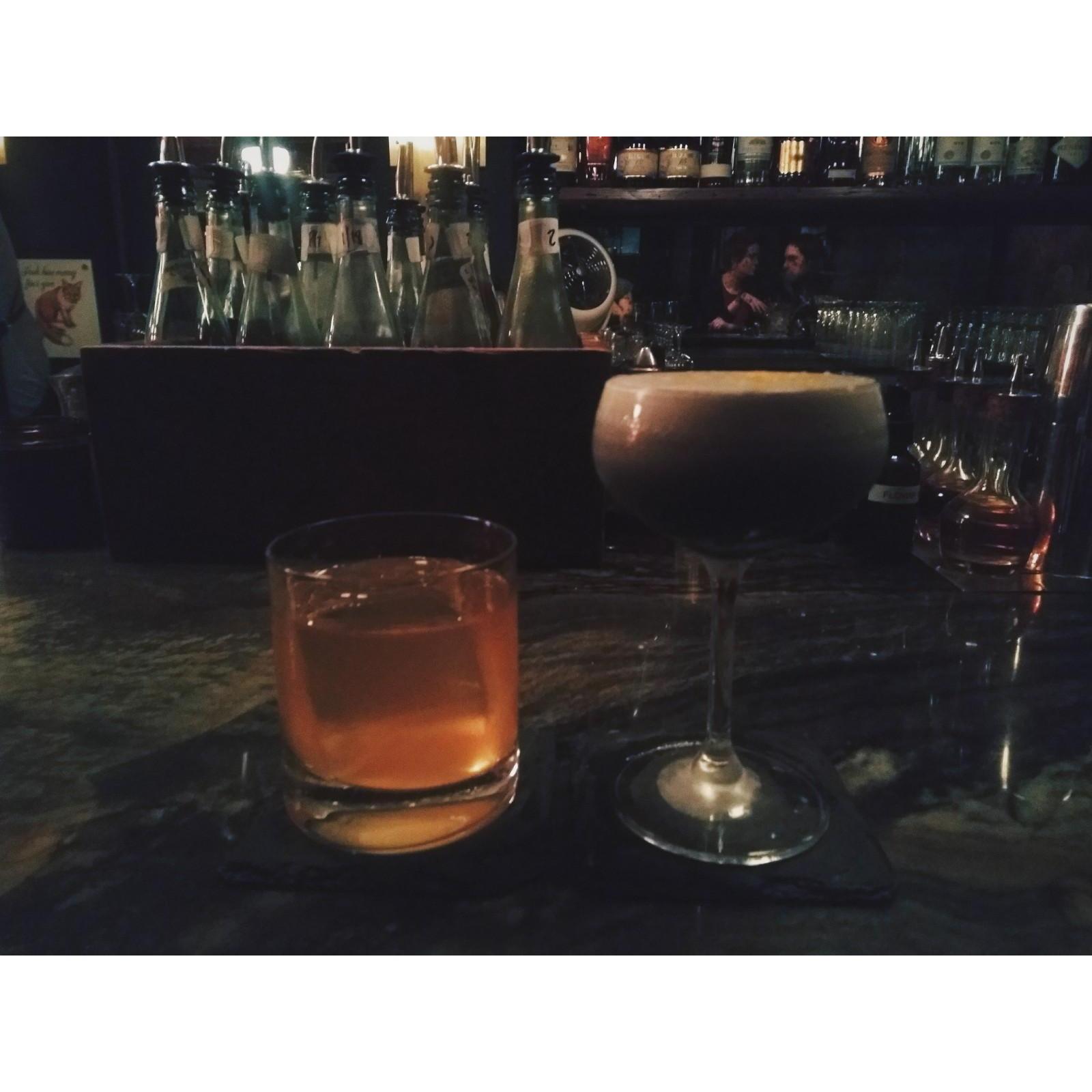 Favorite drinks @ our favorite bar--The Fox.