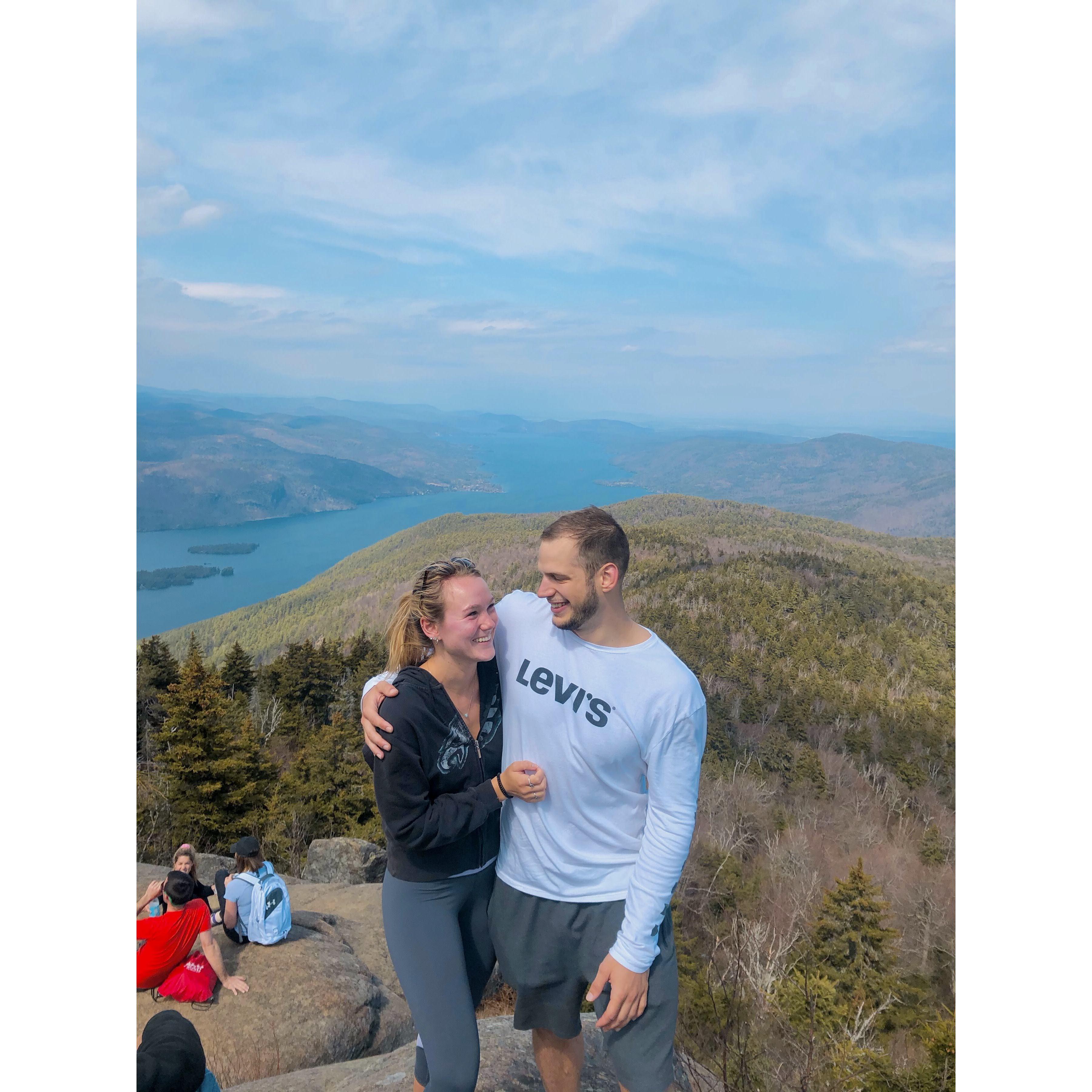 Hiking in the Adirondacks - our first of many hikes together!