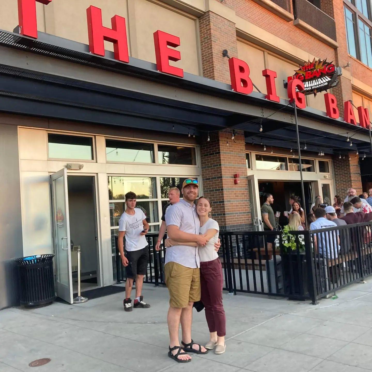 "The Big Bang" was our first date - a dueling piano bar!
