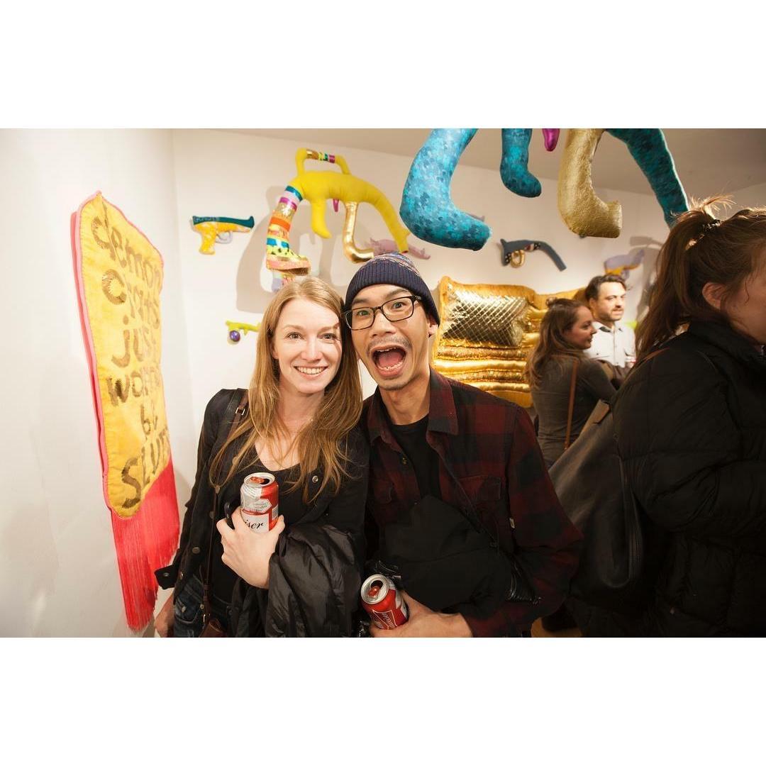 At Natalie Baxter's gallery opening in Bushwick, NY.
