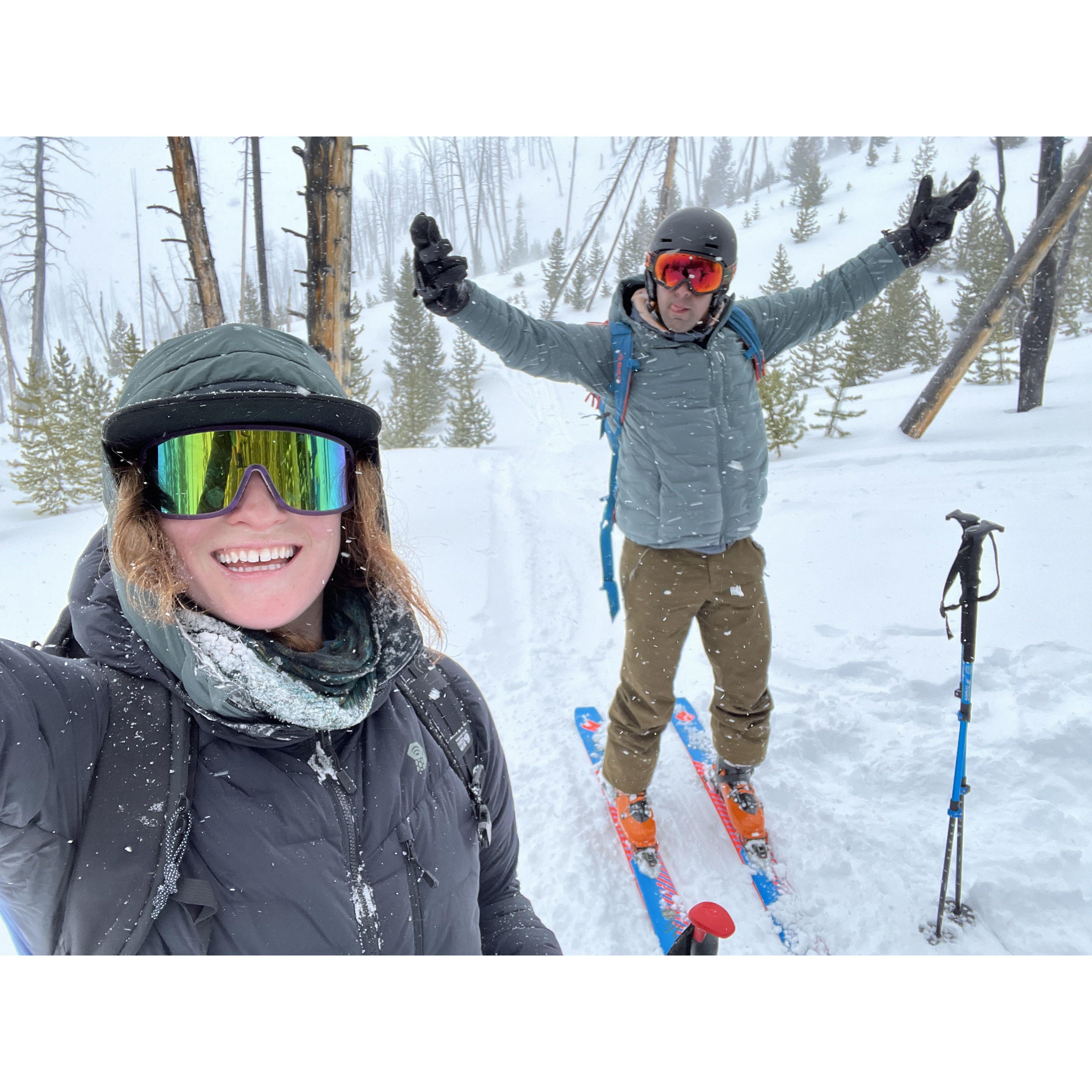 Backcountry skiing in Yellowstone!