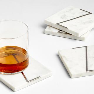 Marble Monogram Coaster, Set of 4