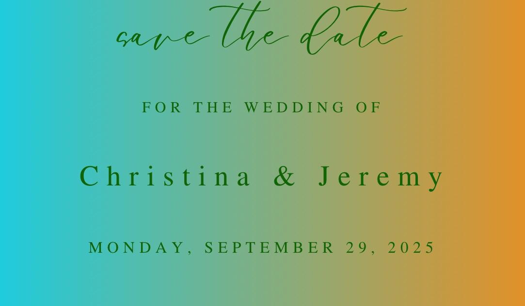 The Wedding Website of Christina Kohlmeier and Jeremy Thomas
