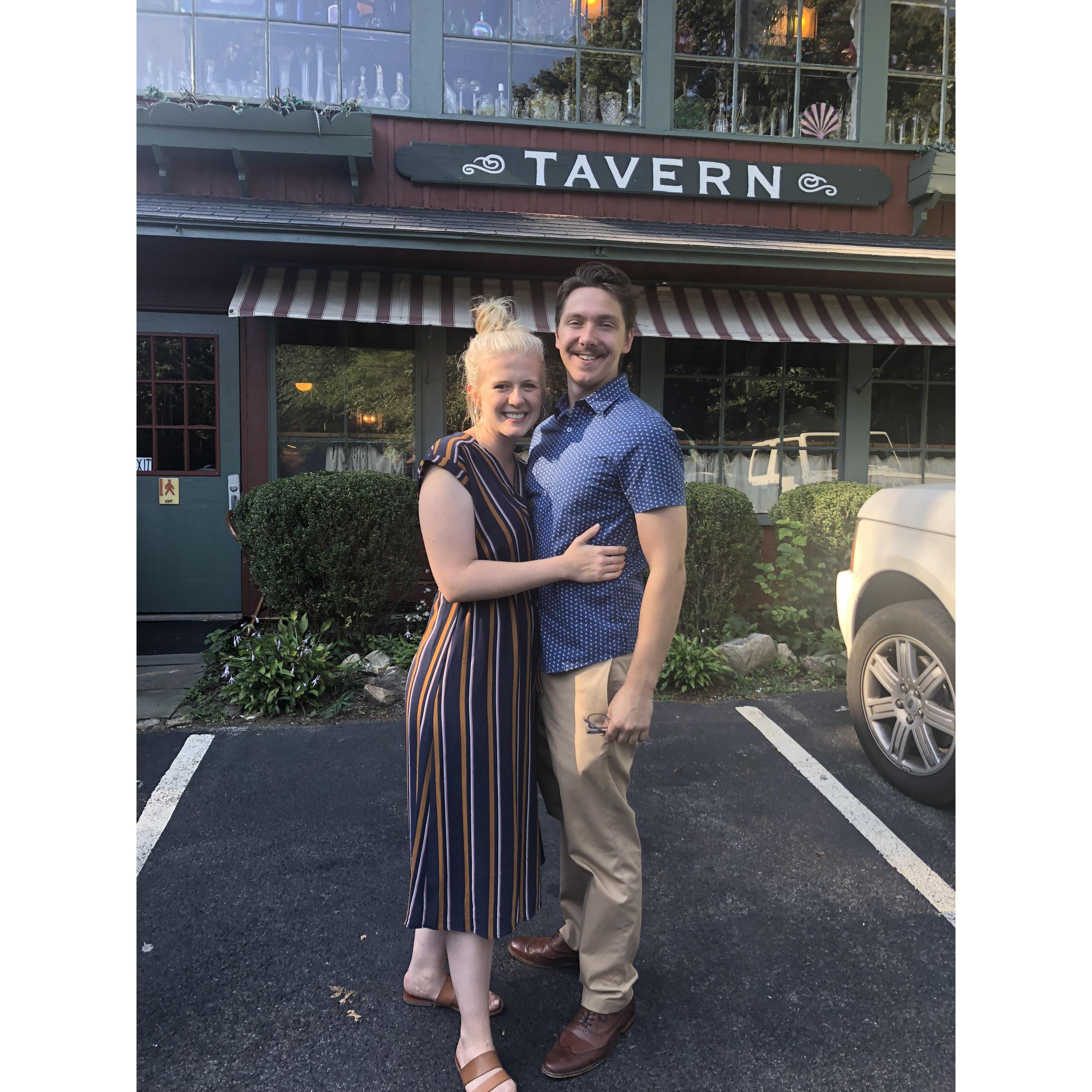 Celebrating Rocco's grandma's 80th birthday at The Long Ridge Tavern.