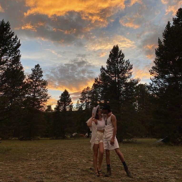 When we asked some friends to go live in the woods for the weekend for a camping engagement party :)