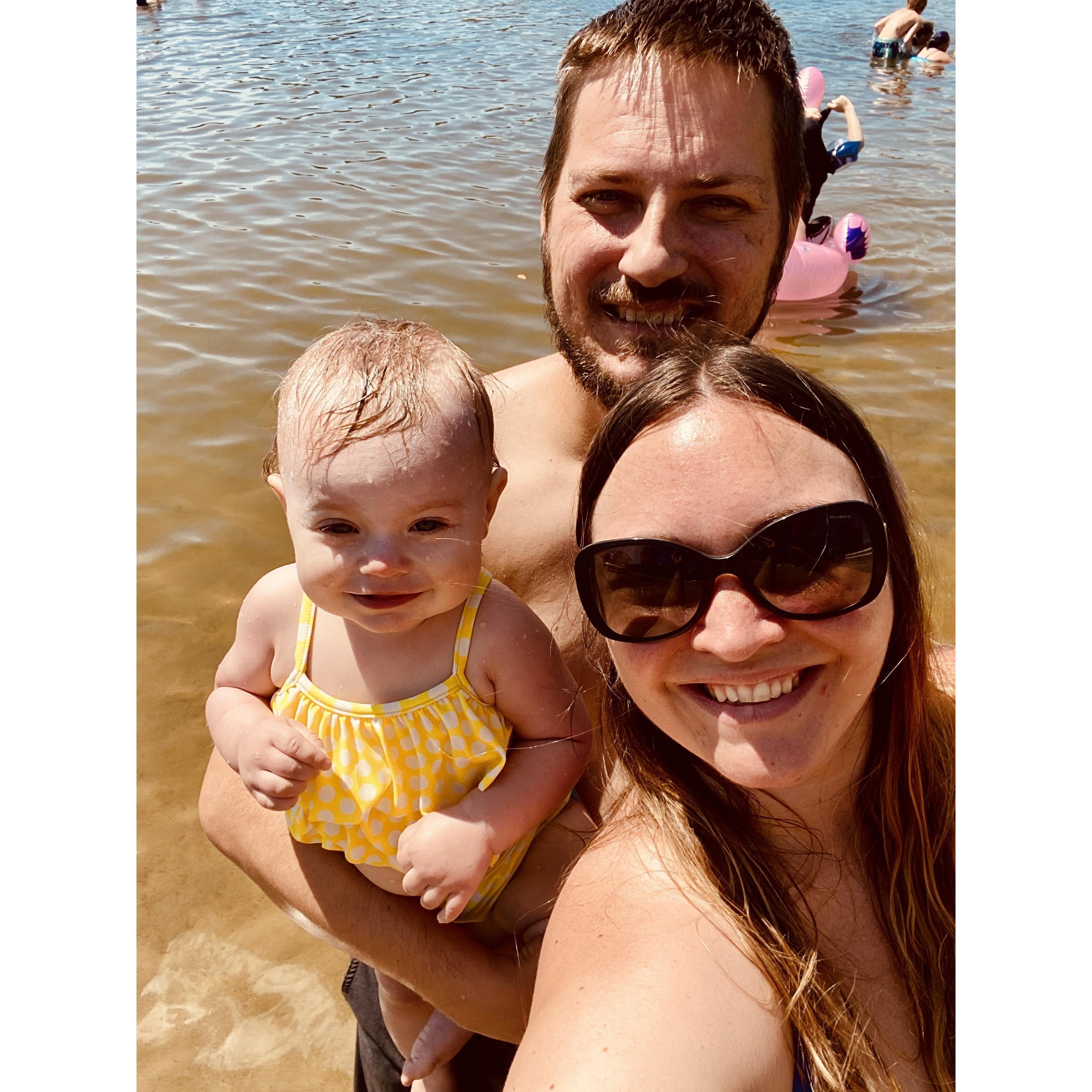 It was an itsy bitsy teenie weenie yellow polka-dot bikini...That she wore for the first time today!