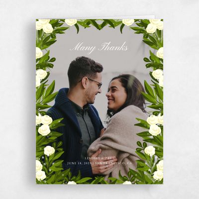 White Rustic Wedding Thank You - Marietta Portrait