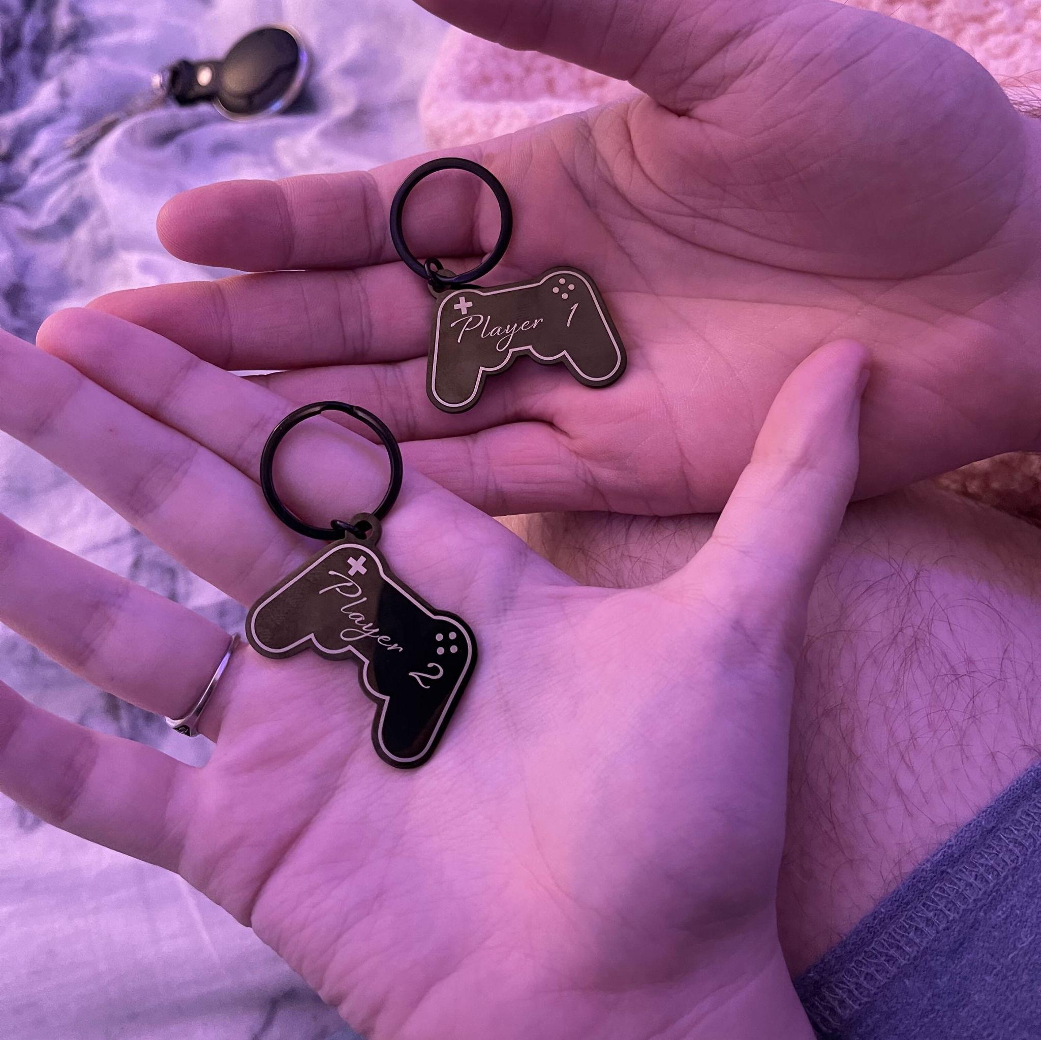 These keychains was the first Valentines Day gift I got Cole. We still use them!