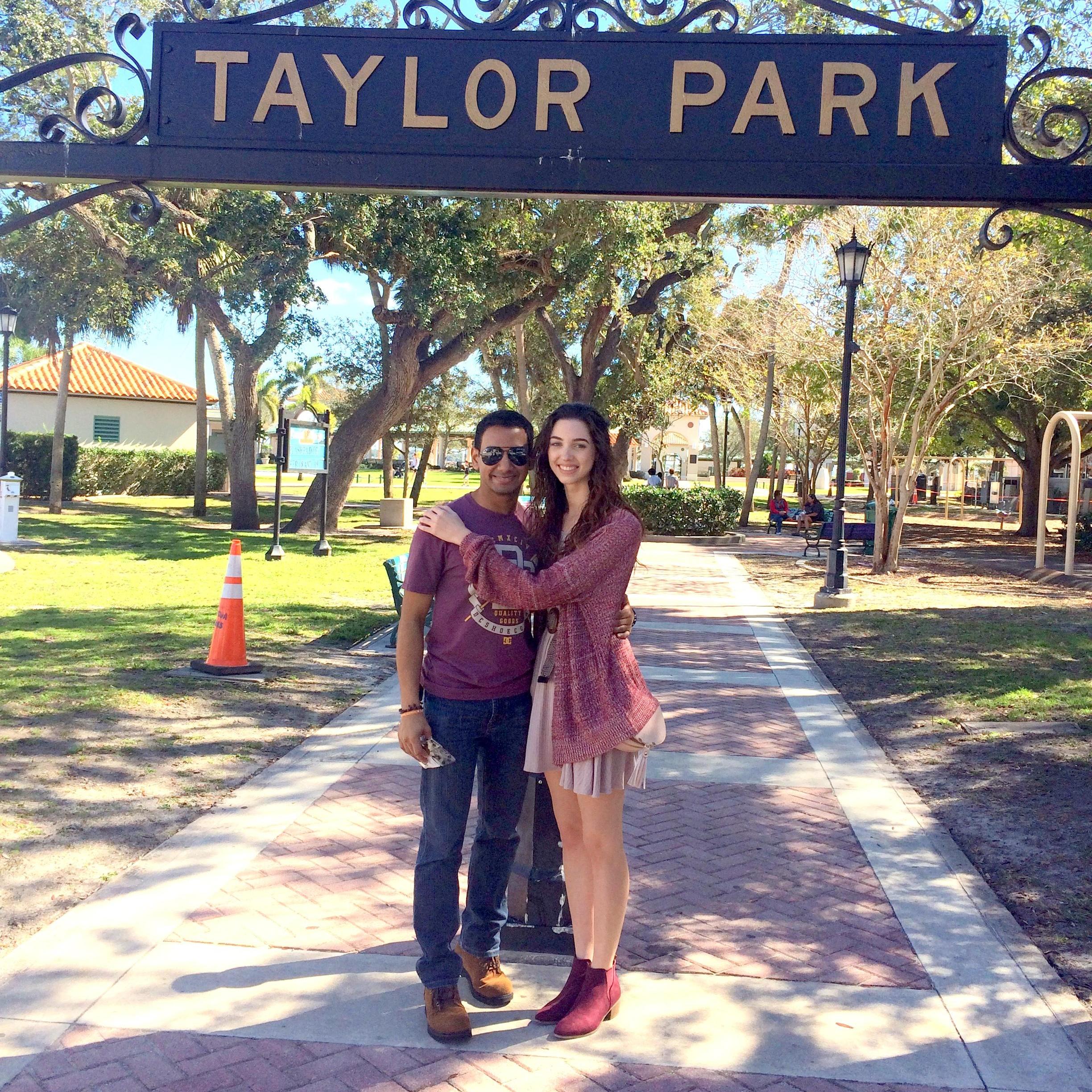 Taken after our lunch date in Taylor Park, Cocoa Beach.