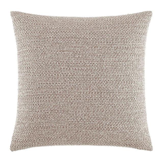 Kenneth Cole New York Kcny Essentials Beige 16" X 16" Decorative Pillow Knit Throw Pillow, Linen ASH