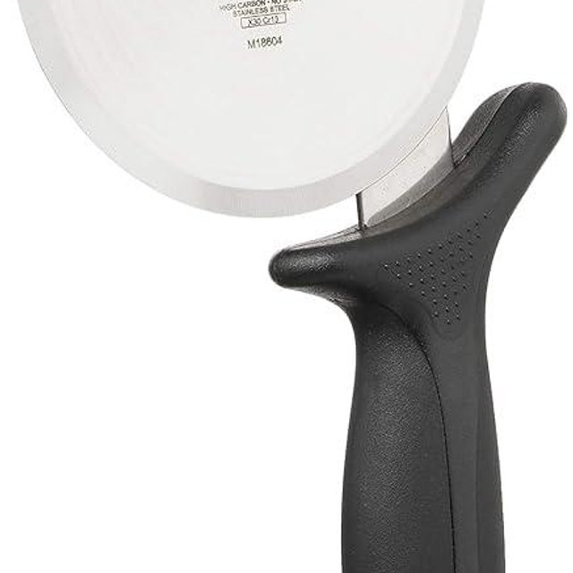 Mercer Culinary Millennia Pizza Cutter with Black Handle, 4 Inch Wheel, Stainless Steel
