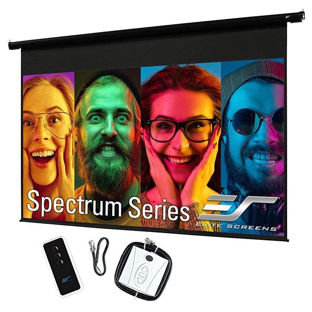 Elite Screens 84" Spectrum Electric Motorized Projector Screen with Multi Aspect Ratio Function Diag 16:9 to 80-inch Diag 2.35:1, Home Theater 8K/4K Ultra HD Ready Projection