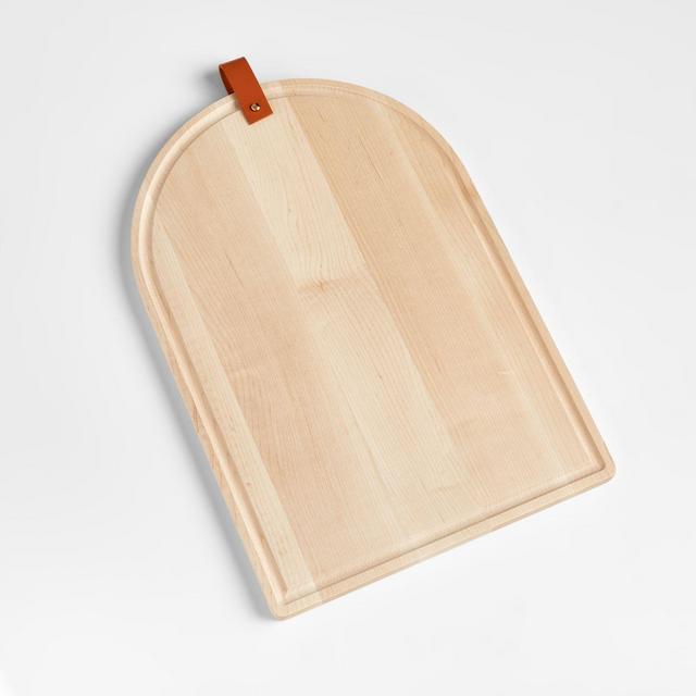 Tomos Large Maple Cutting Board with Leather Strap