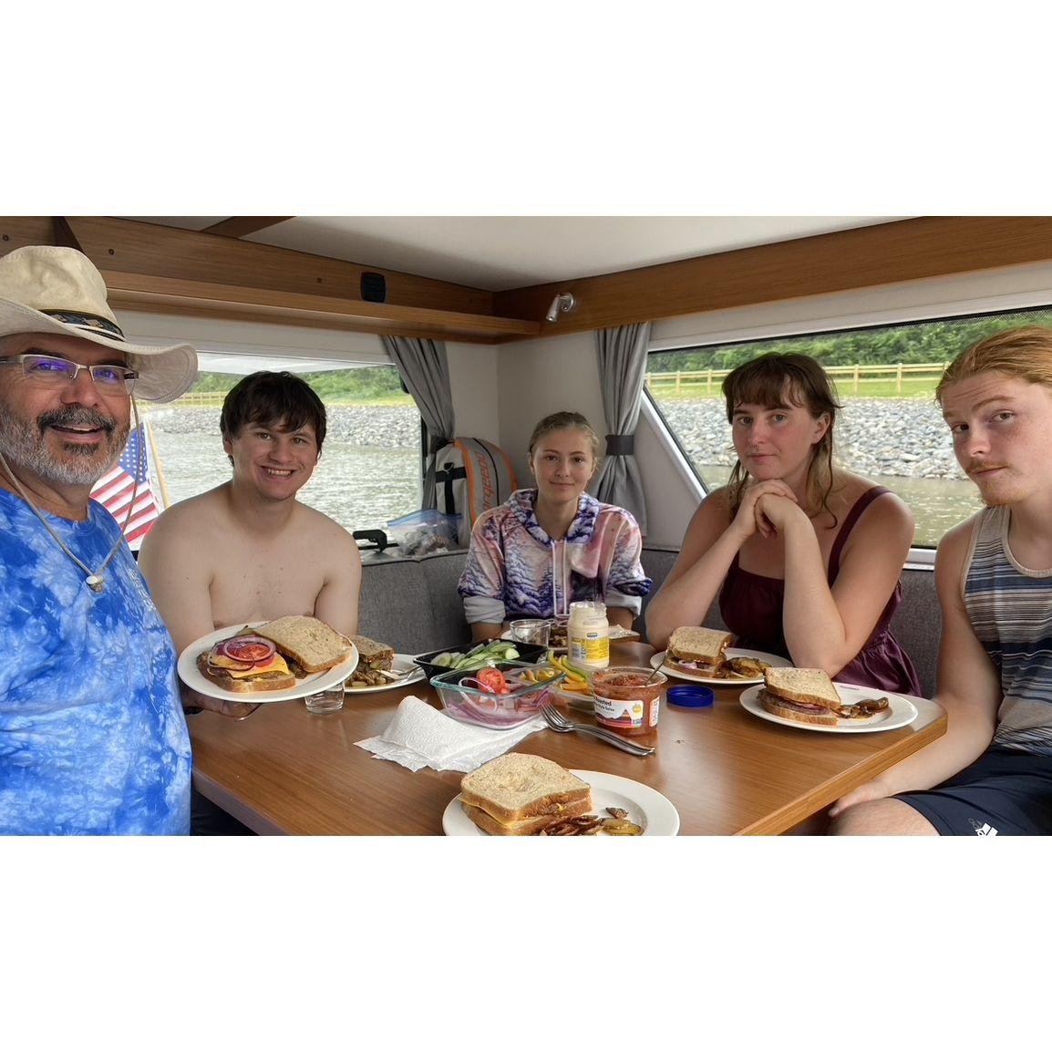 long boat trip through the canals