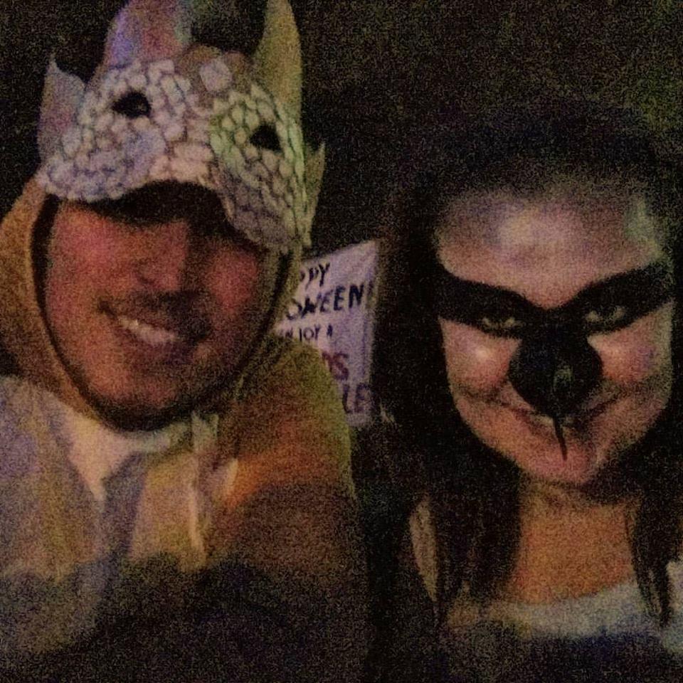 And more Halloweens! This was 2017 as a Shrike and Horned Lizard, definitely did not get enough pictures of this one.
