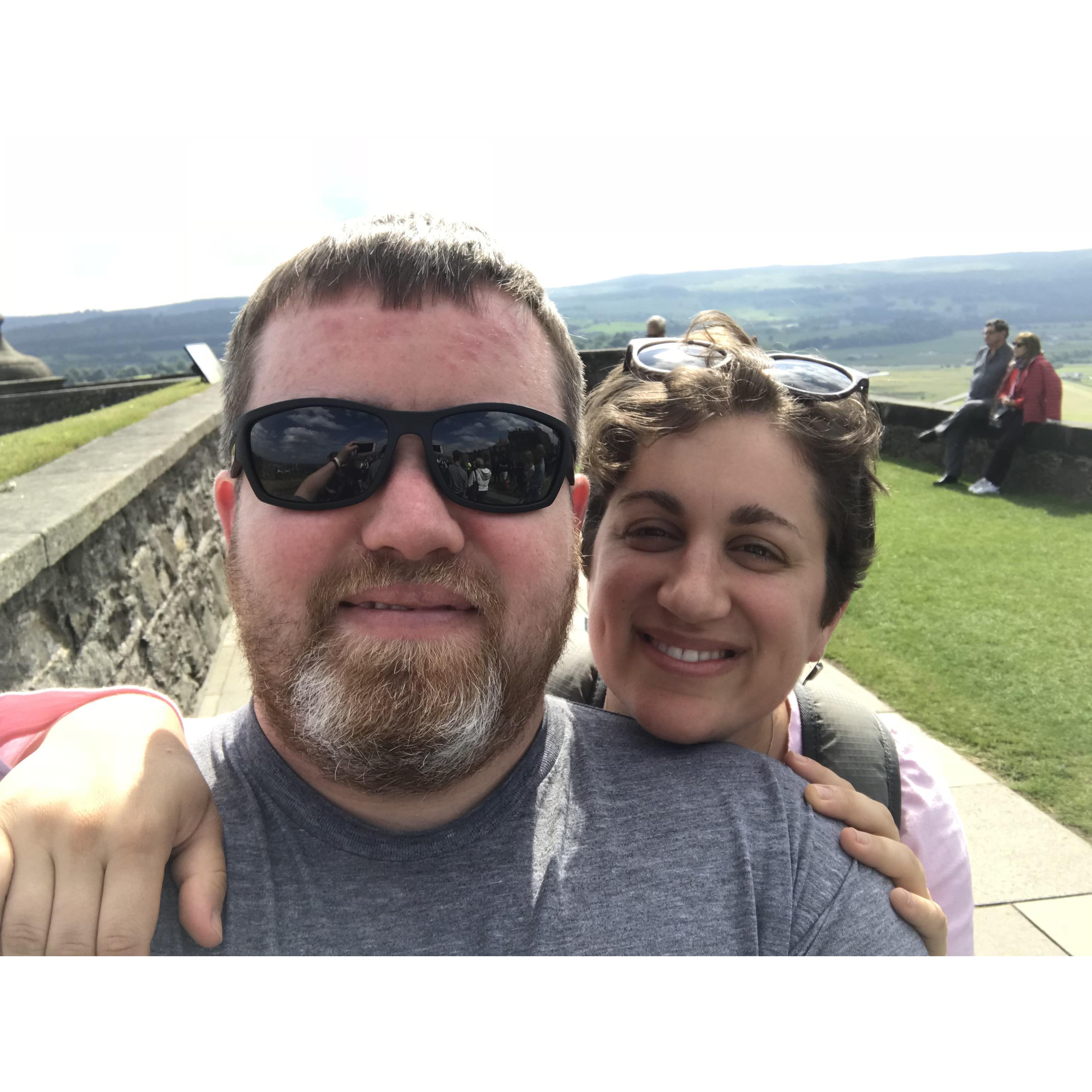 Exploring Scotland to celebrate cousin Jude's wedding to Davida.