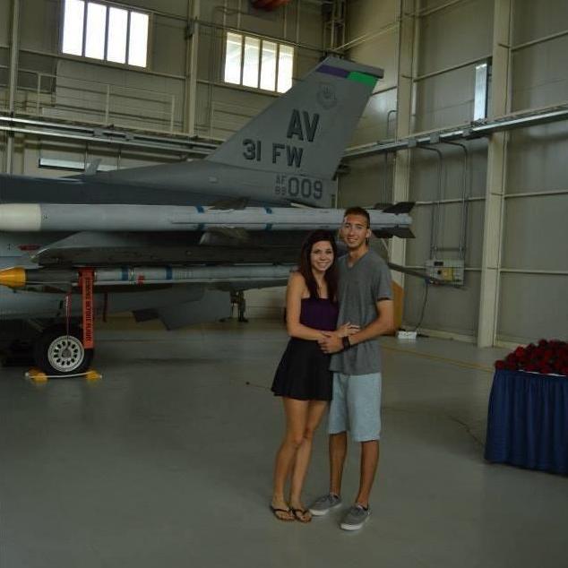 At the air base in Italy for Justin's brother's graduation. 2014