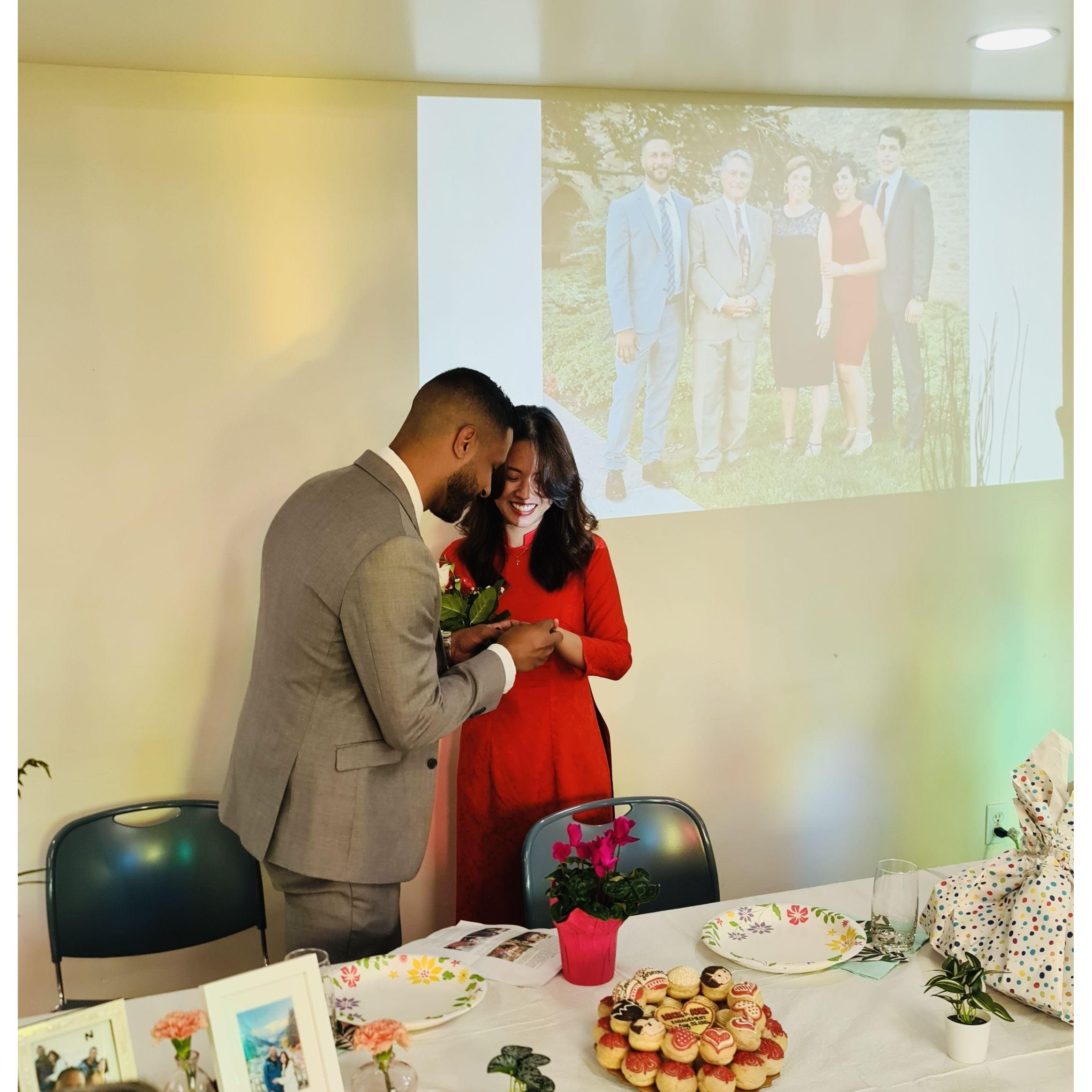 our engagement ceremony in Calgary