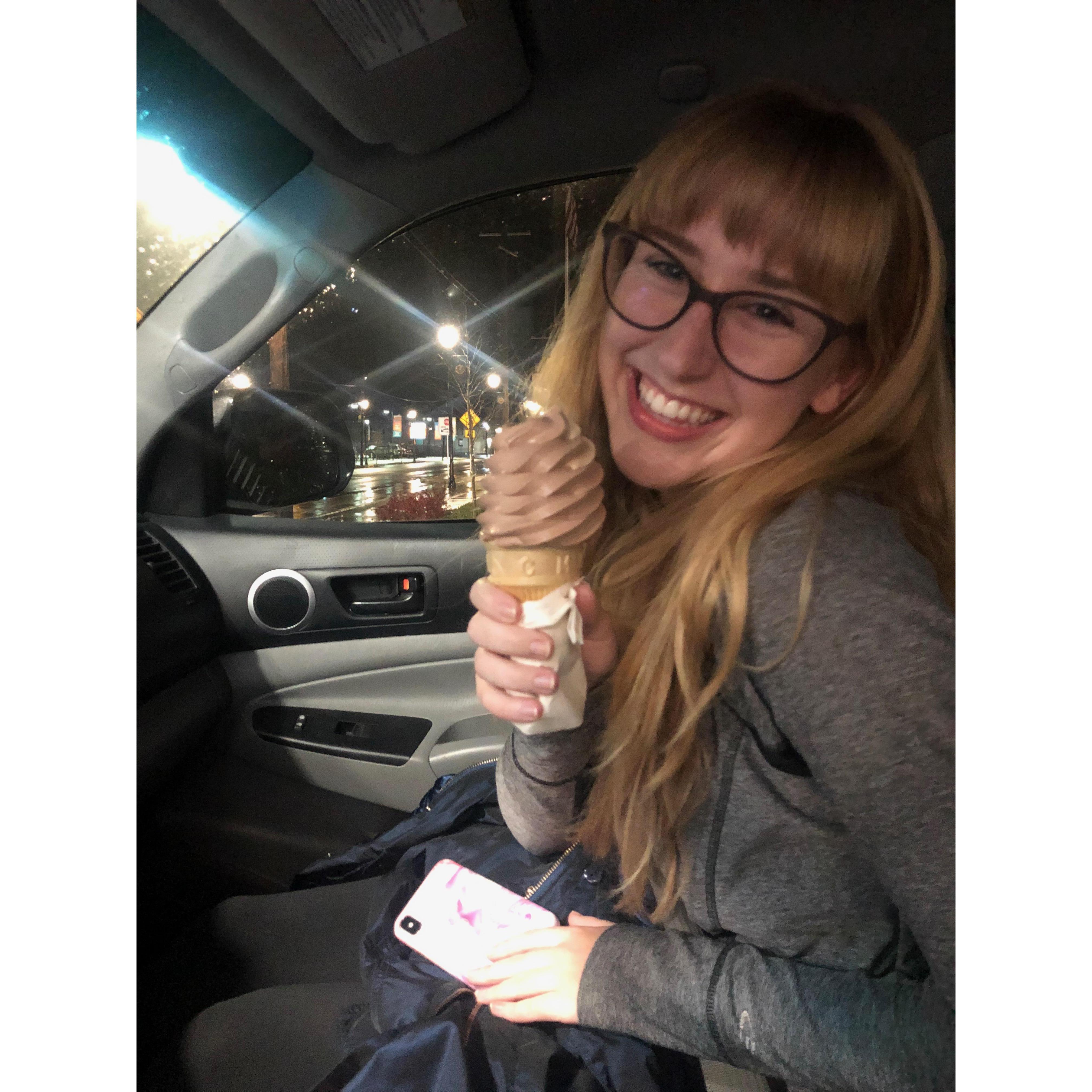 She loves her chocolate