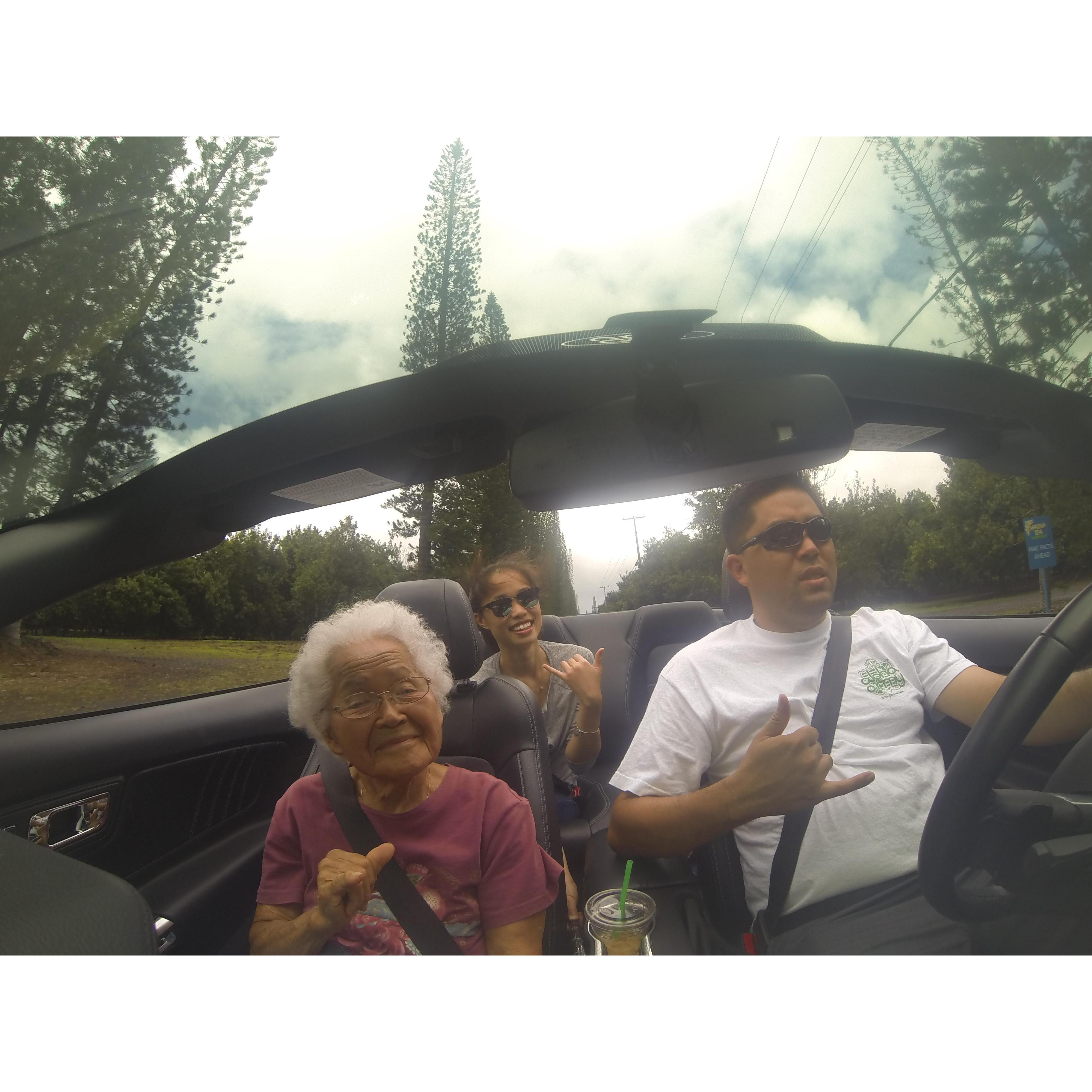 Big Island chillin' with Grams