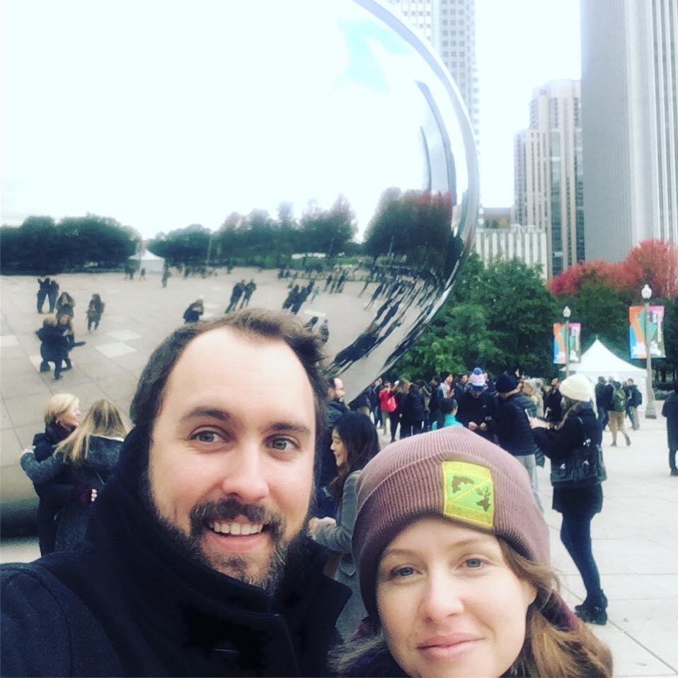 Taking in the sights on our five year anniversary in Chicago.