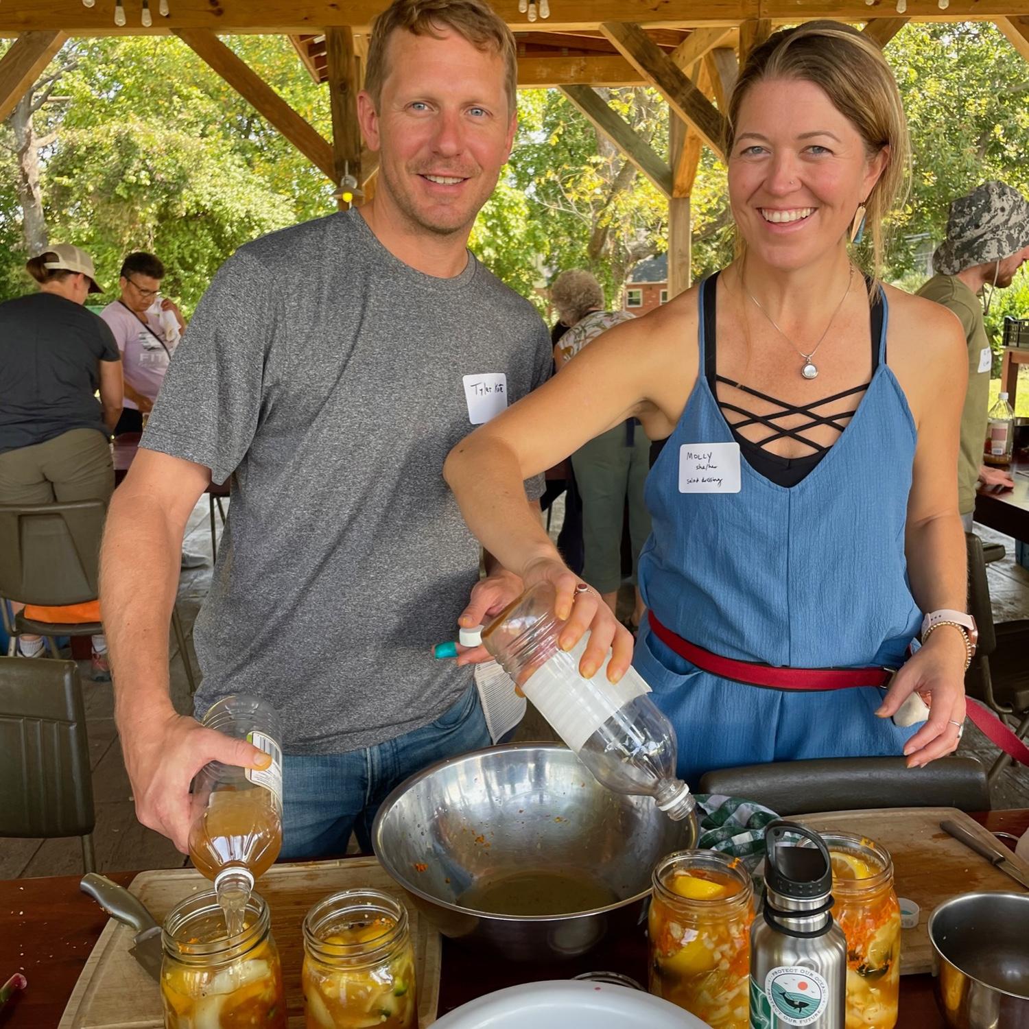 Making fire cider together at EarthDance, at a workshop taught by our friend Kathleen Rumme. (Tyler's parents joined too!)