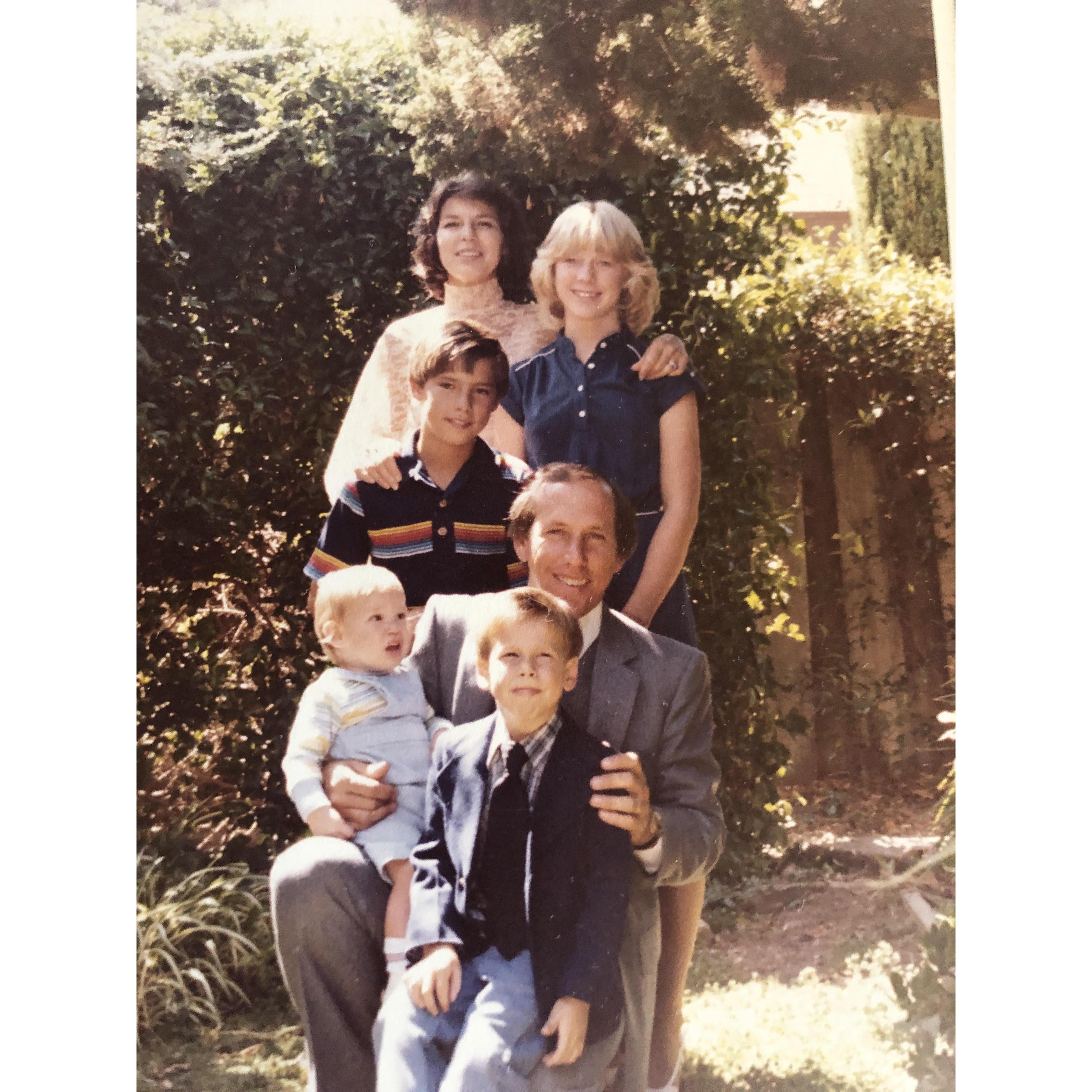 The Brezzo Family (Kimberly’s maternal aunt) at The Maloof’s wedding. Rose Garden August 1981.”