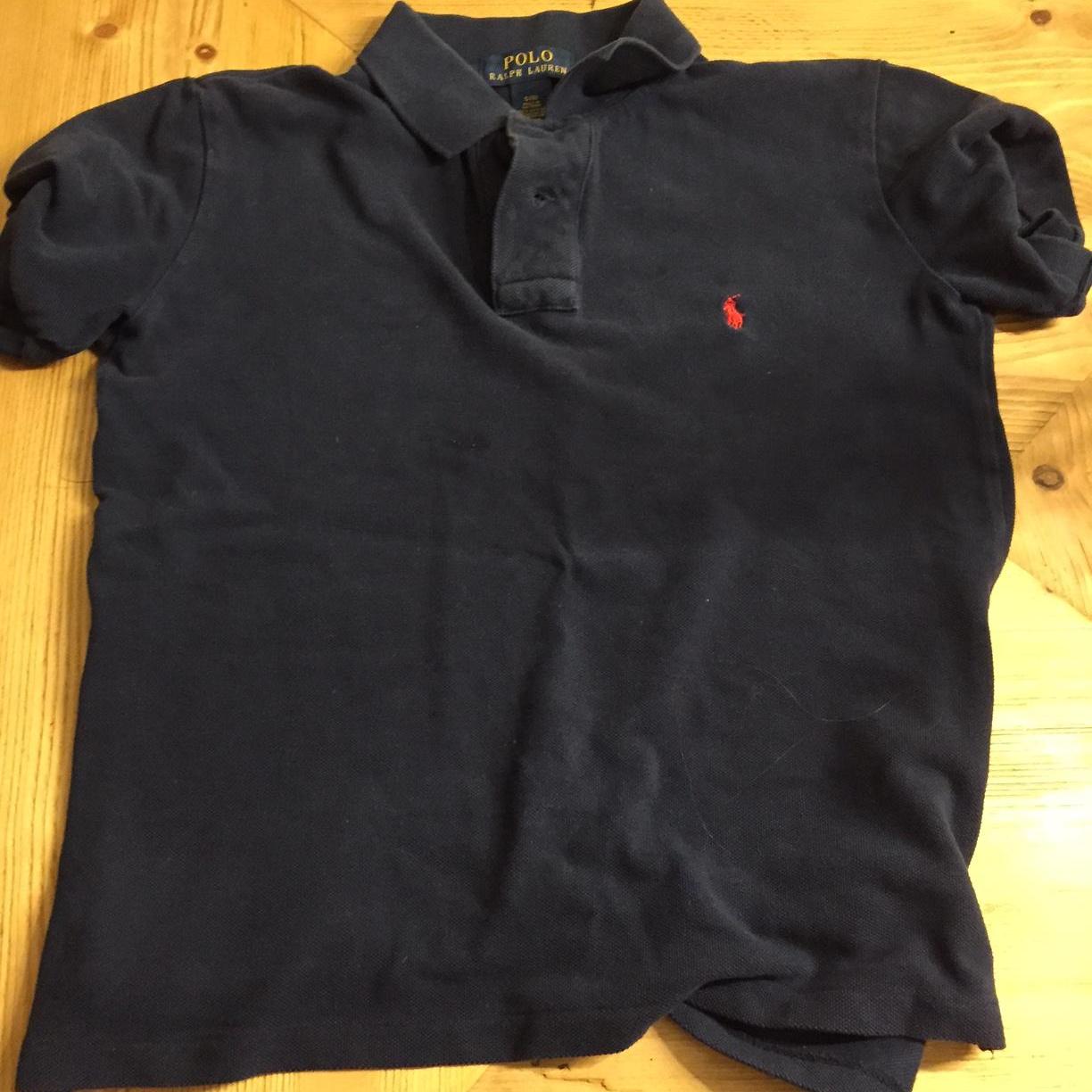 Blue polo shirt