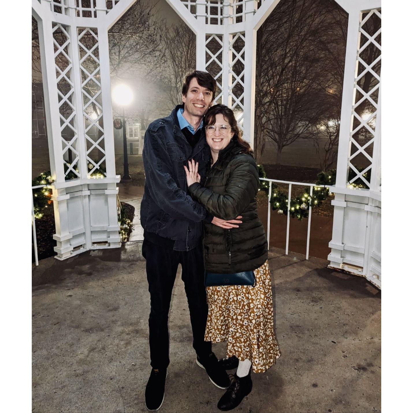 Right after Sam asked Meg to marry him