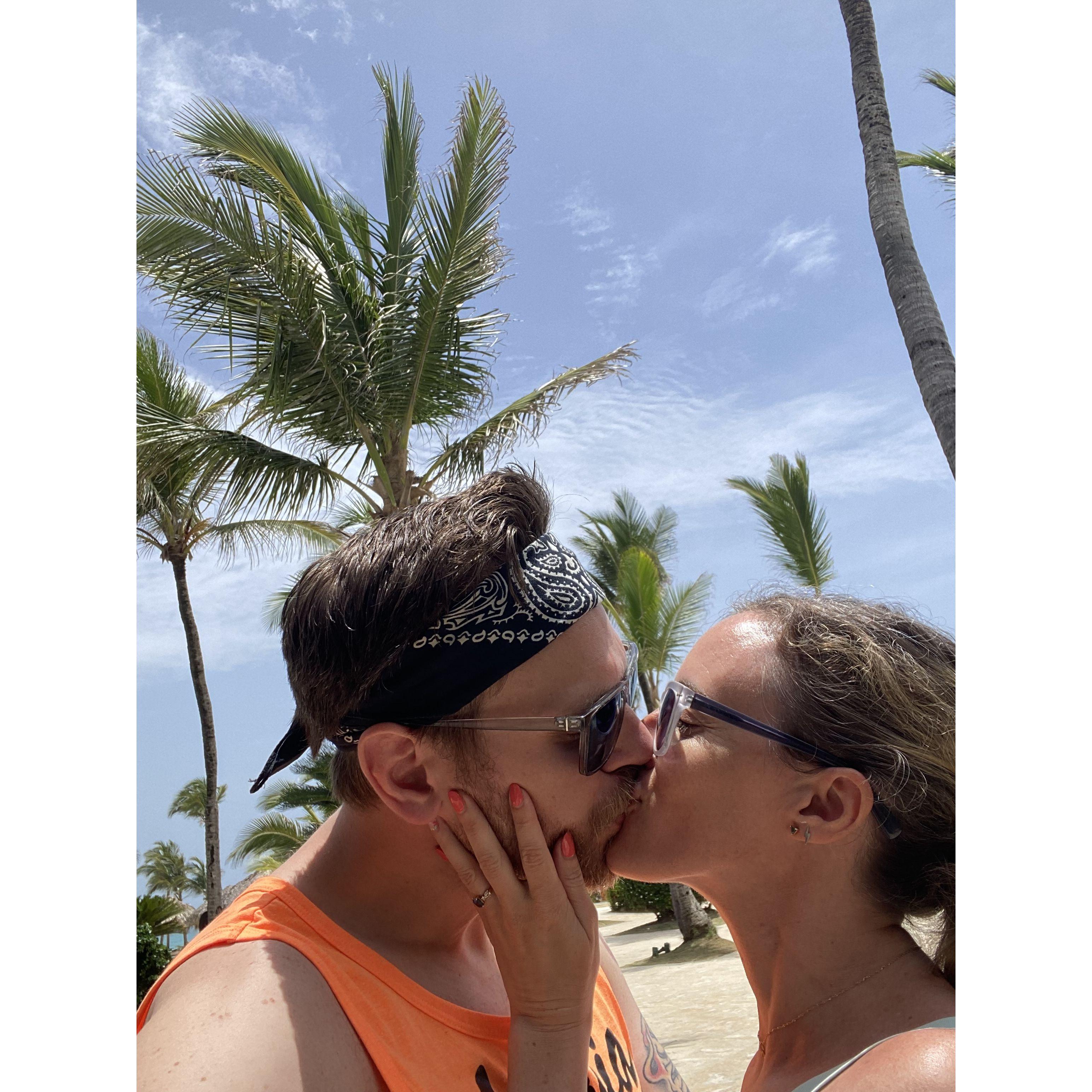Celebrating our engagement in paradise