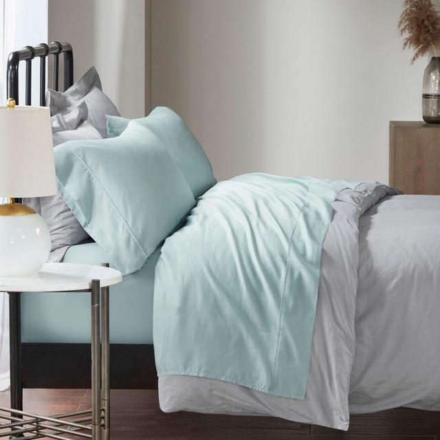 Madison Park 1500-Thread-Count Cotton Rich King Sheet Set in Seafoam