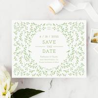 Ivy Wreath Letterpress | Forest | Zola Save The Dates