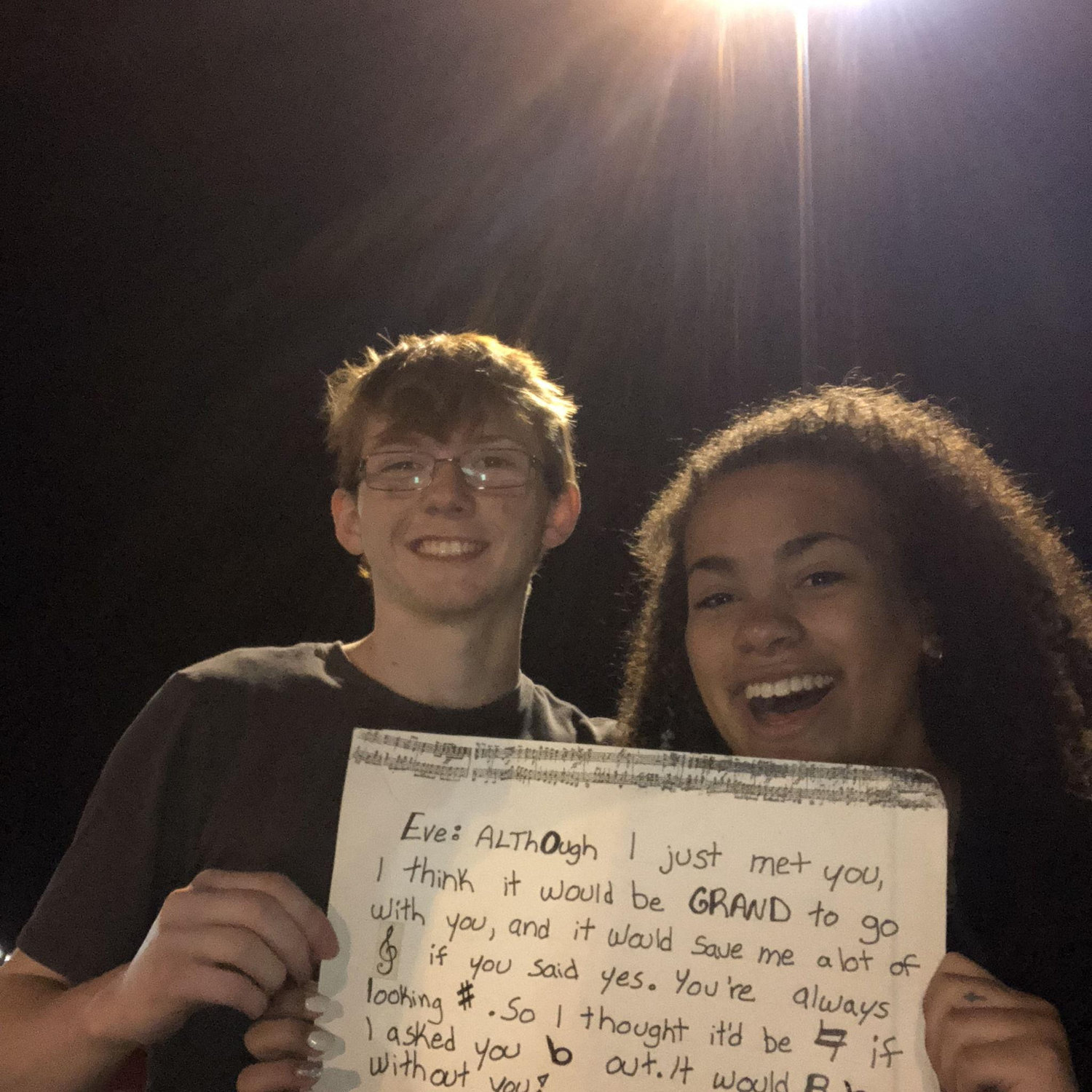 When Davis asked Eve to prom after work at Cafe Zupas in 2018.
