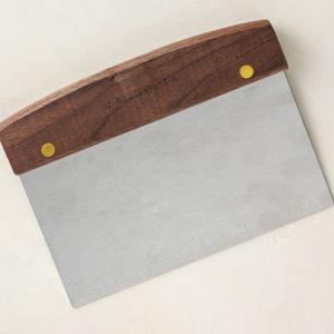 Gristmill Collection Bench Scraper with Walnut Handle