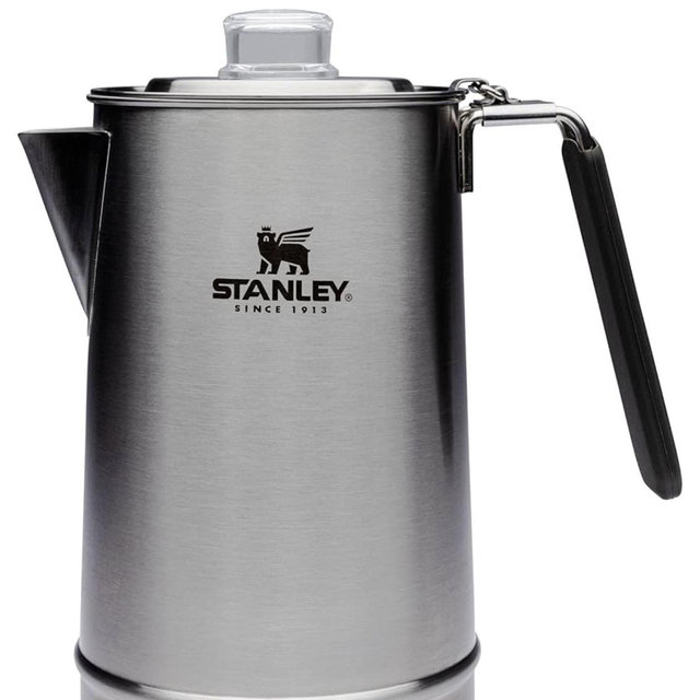STANLEY Coffee Percolator 1.1QT, Stainless Steel Wide Mouth Coffee Press,Large Capacity, Ergonomic Handle, Dishwasher Safe