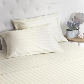 Luxury Damask Stripe Sateen 4-Piece Sheet Set