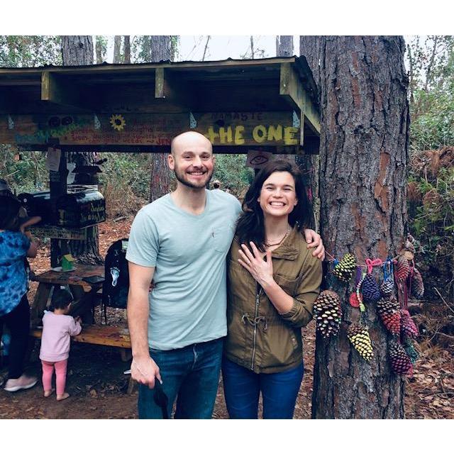 Right after we got engaged--we only saw the graffitti afterwards!