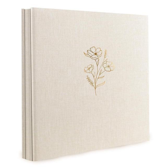Holoary Photo Album 4x6 500 Photos 5 Pictures Per Page, 500 Pockets 4”x6” Picture Album, Linen Fabric Cover Big Picture Book for Photos, 4x6 Photo Albums for Family Weddings Travel Memories(Beige)