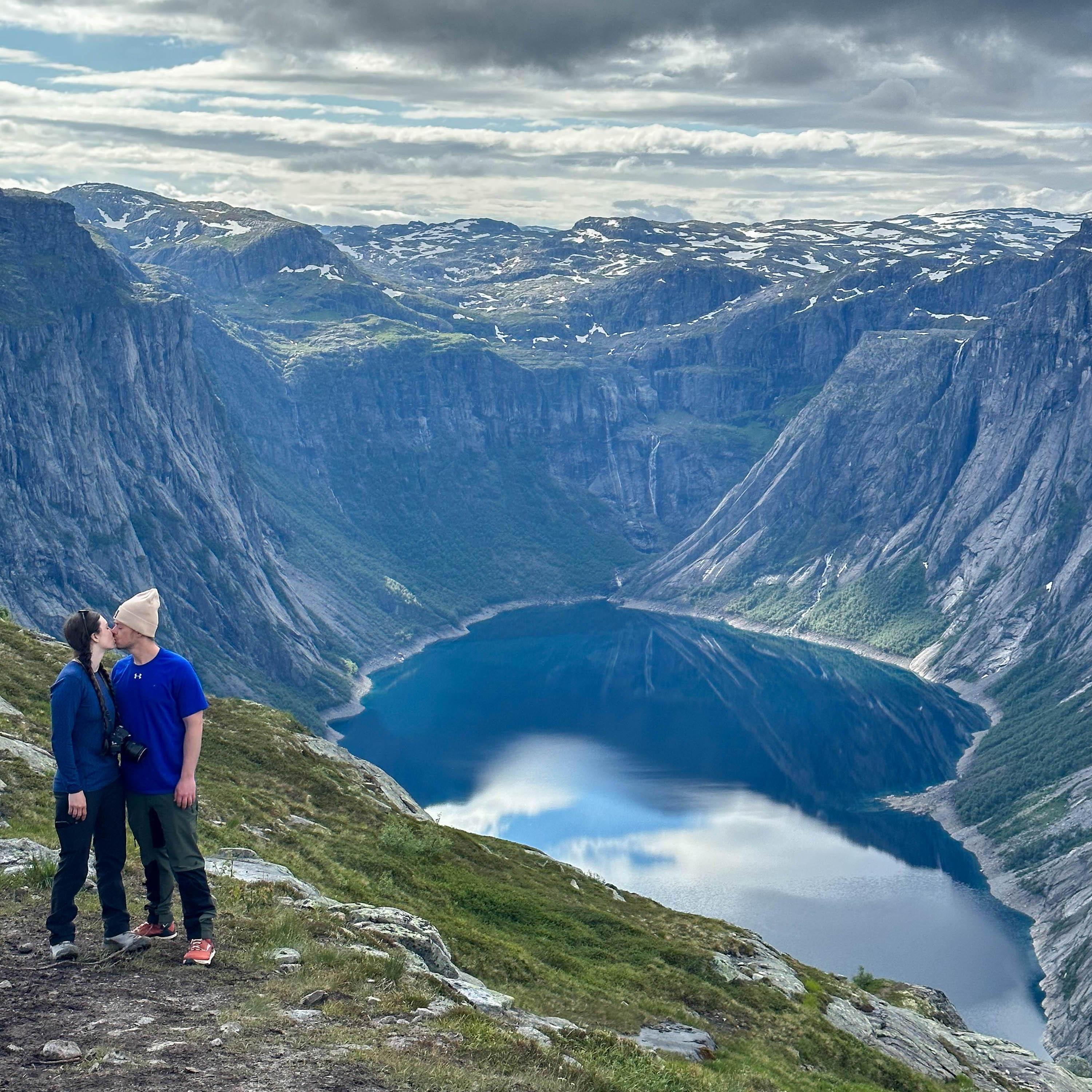 Halfway through the Trolltunga hike in Norway