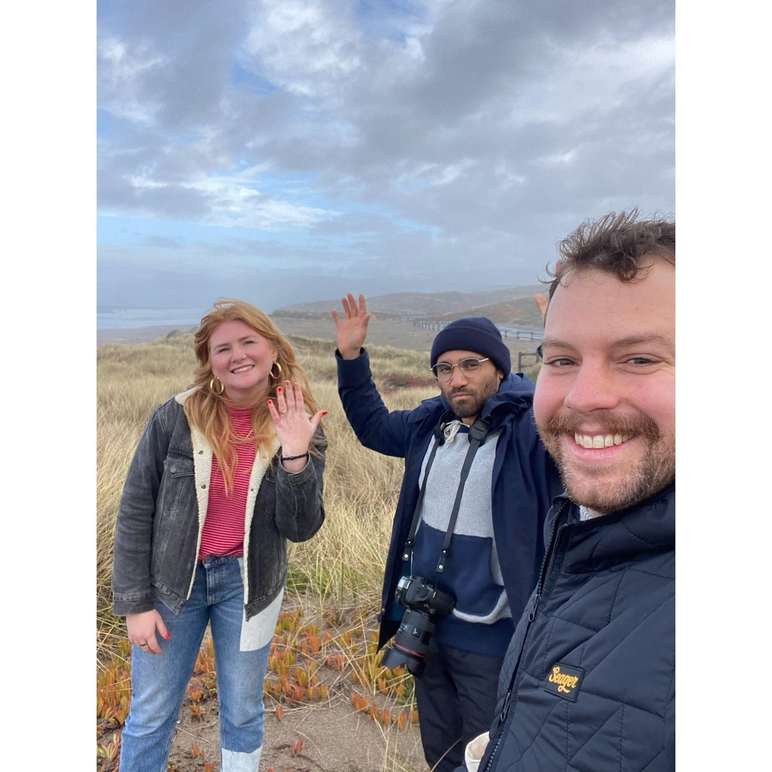 Our friend Adam hid in the dunes and captured the moment. We love you, Adam!