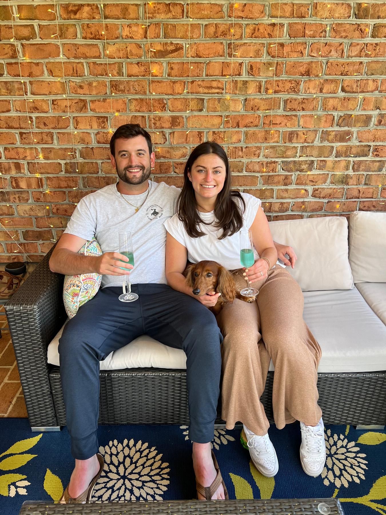 Our welcome back from Charleston after getting engaged. Special shoutout to Michelle + Victoria for making us feel so special!