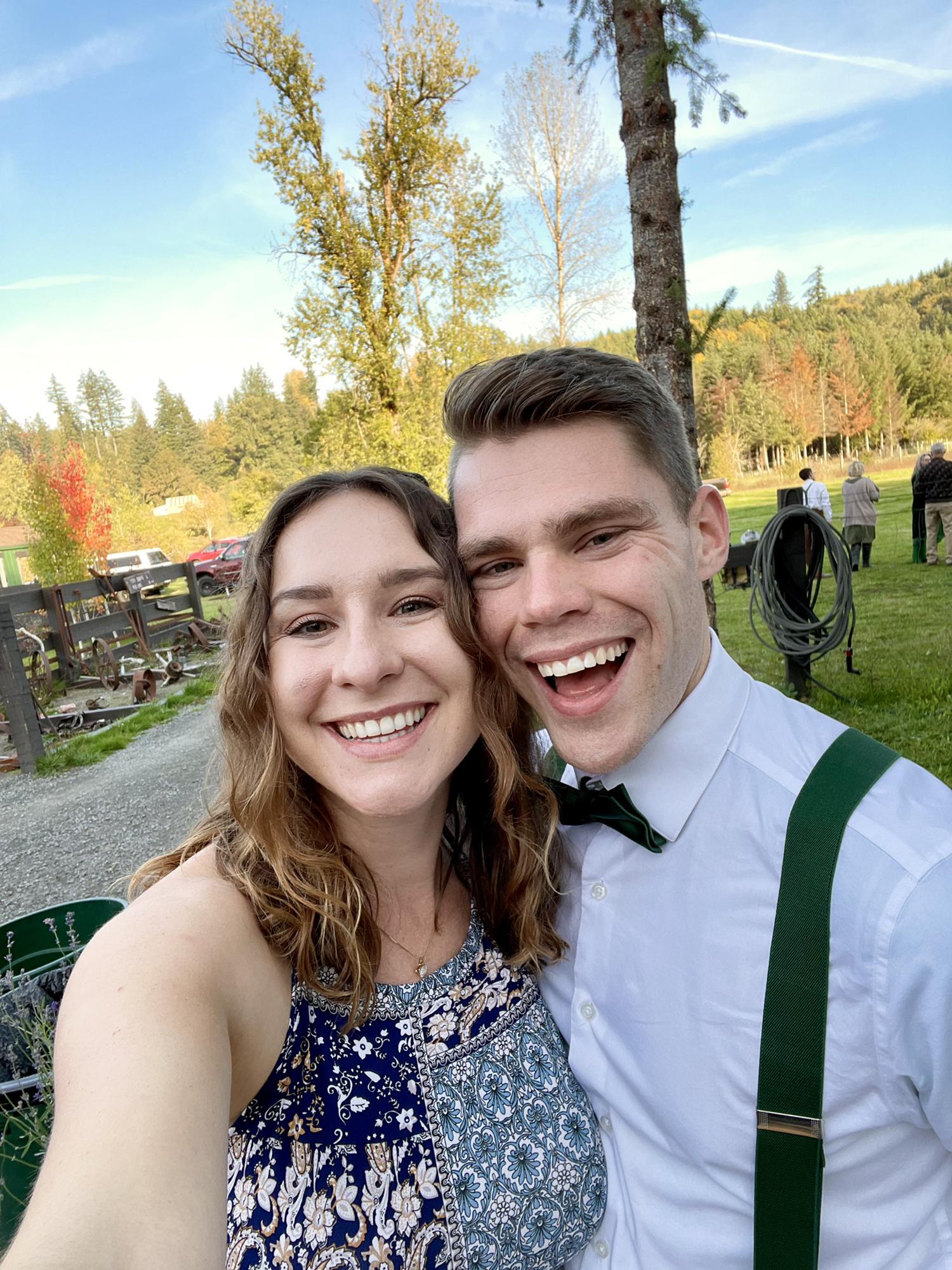 Oregon wedding selfie!