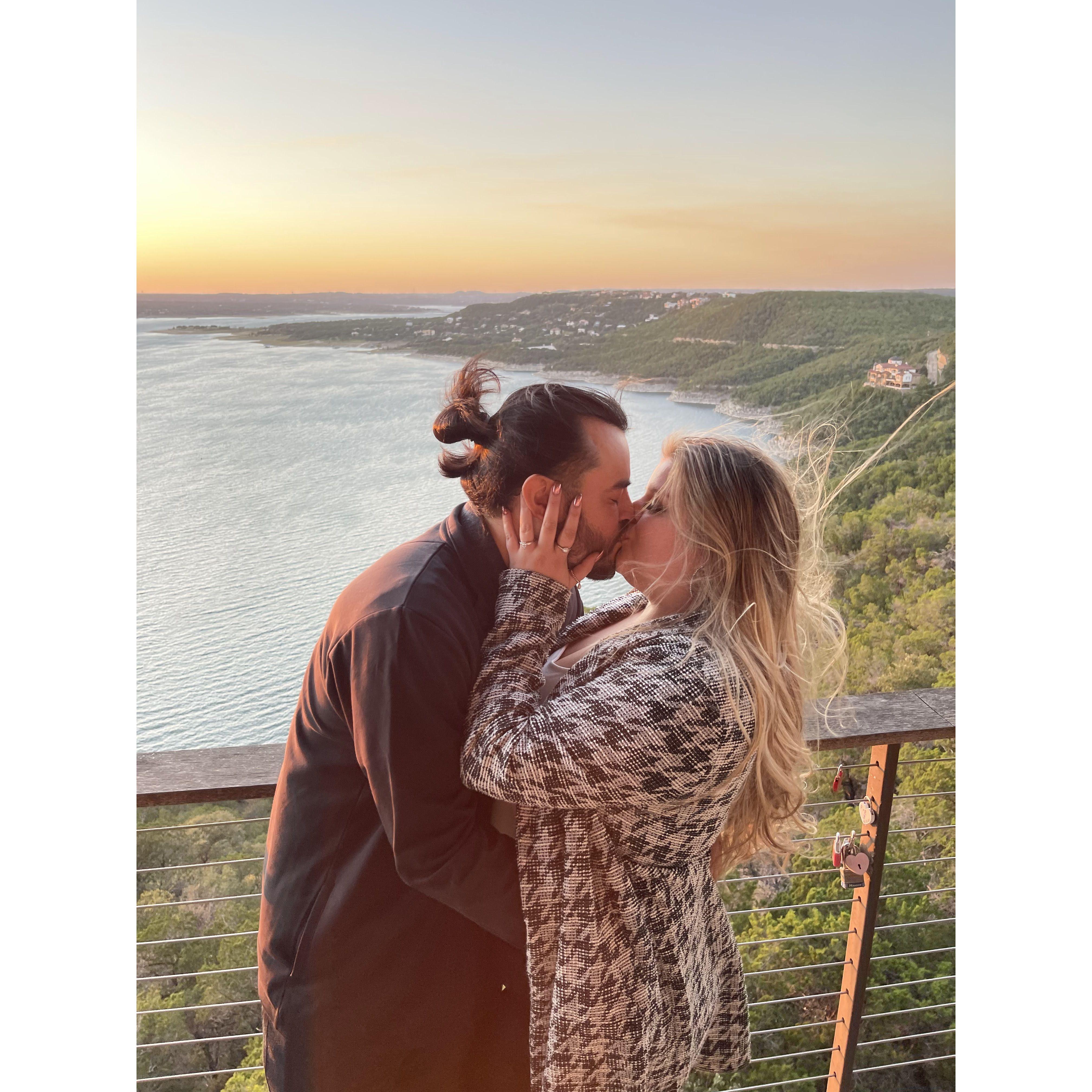 October 28, 2021 | She said YES! Anthony proposed at the Oasis with a beautiful sunset.