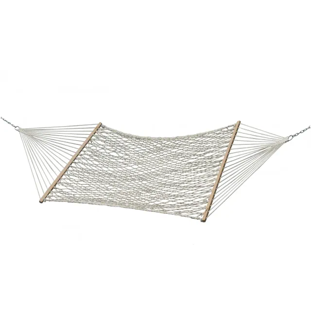 Vivere Double Cotton Rope Hammock in Natural