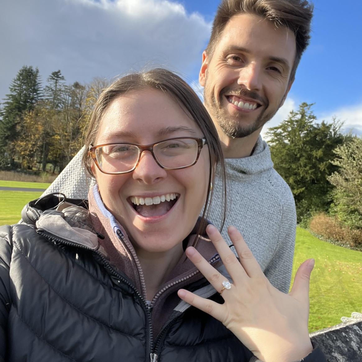 just after getting engaged!