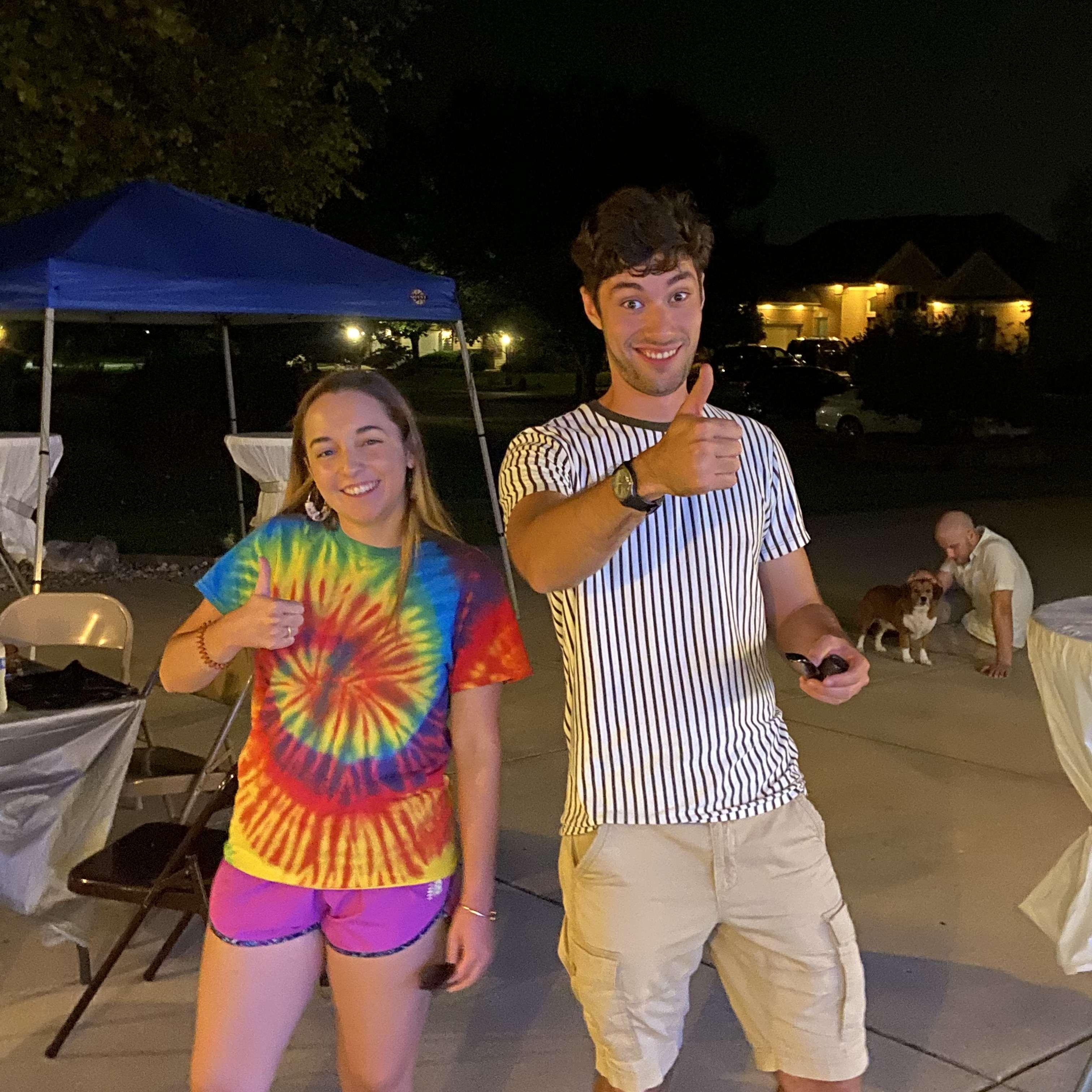 Our 1st picture together, the night we met! (Ft. Corey and Lucky)