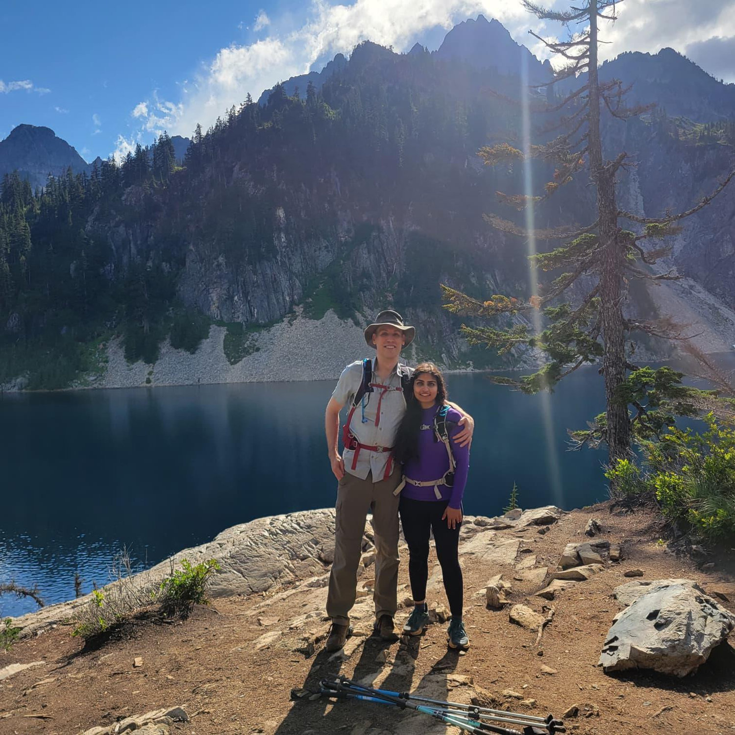 Our second hike together - Snow Lake. We feel lucky to live in such a beautiful state!