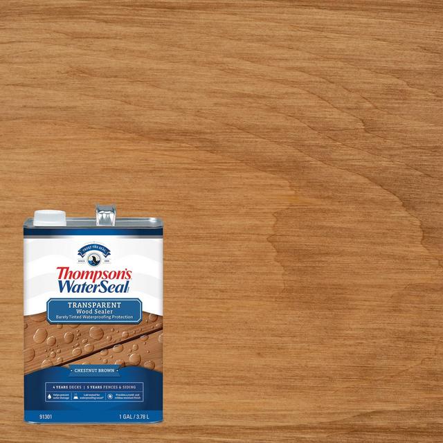 Thompson's WaterSeal Pre-tinted Chestnut Brown Transparent Exterior Wood and Sealer (1-Gallon)
