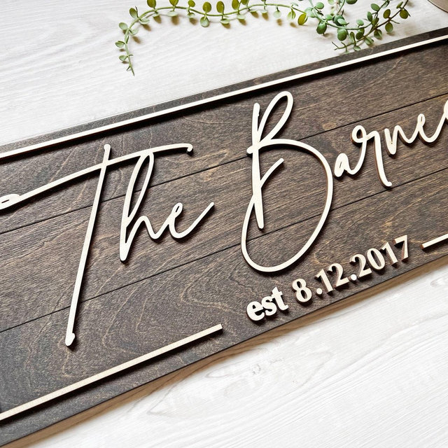 Custom Wood Sign, Pallet Sign, Wedding Gift, Farmhouse Sign, Established sign, Wood Anniversary Gift, 5th Anniversary gift for Husband